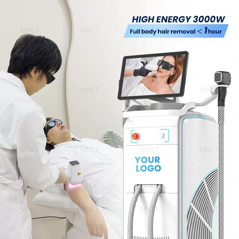 4 Wavelength Diode Laser plaub hau tshem tawm tshuab - Advanced Ice Cooling Technology Rau Cov Kws Kho Mob & Chaw Zoo Nkauj
